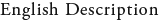 English Description